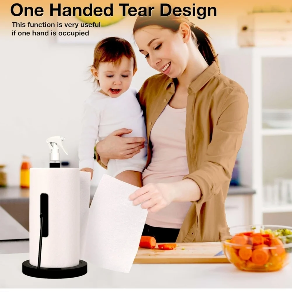 Paper Towel Holder with Spray Bottle
